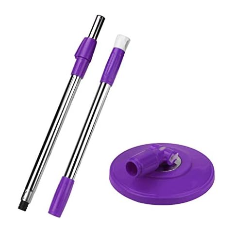 Syhonic Spin Mop Pole Handle Replacement-Suitable for Floor Mop 360 Bucket No Foot Pedal Version Home Floor Cleaning Scraper for Home Office（Purple） Cover