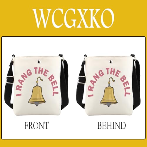 WCGXKO Cancer Survivor Gift Cancer Messenger Bag Chemo Gift I Rang the Bell Survivor Crossbody Bag4