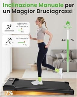 Tapis Roulant Elettrico Pieghevole Salvaspazio, Velocità Regolabile 1-8Km/H, Walking Pad 2.5HP, Nessuna installazione richiesta, Salvaspazio, Telecomando (​​Cintura di corsa 85 cm​​)