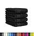Produktbild 4er Pack Frottier Handtücher Set 50x100 cm 100% Baumwolle 4X Handtuch Schwarz