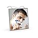 Fog Free Shower Mirror for Shaving, Liootech Anti-Fog Bathroom Fogless Shower Mirror Stainless Steel Frame with 2 Stainless Steel Chains (17.3&10.6 inch) Side length:6.7 inch