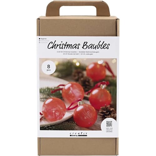 Lot de Boules de Noël créatives à marbrer, 1 pièce. creotime
