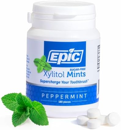 Epic Xylitol Peppermint Mints, 180 Pieces