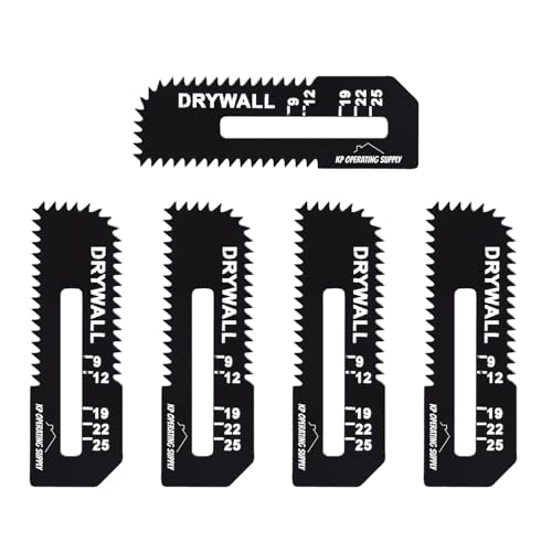 5 Pack Drywall Cutter Saw Blades for Makita - High Carbon Steel Cordless Cut Out Saw Blades - Cuts Drywall up to 1-3/16 Thick - by KP Operating Supply