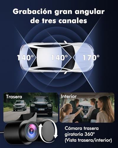 Camara para coche 3 vias Frvesroe contra robos en parking 24H 4