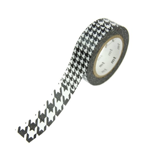 Japanese Washi Masking Tape Black Houndstooth Large Roll Arts, Crafts & Sewing