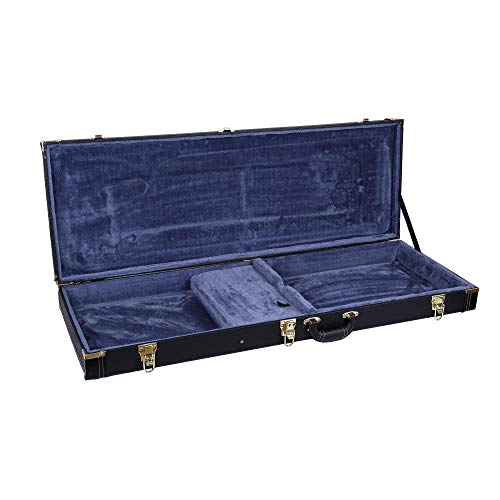Image of Crossrock Wooden Hardshell Case for Jazzmaster /Jaguar Style Electric Guitars, Black(CRW600JMBK)