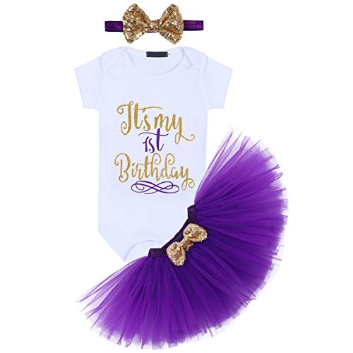 Ensemble de 3 accessoires bébé fille avec jupe tutu à paillettes 12 mois