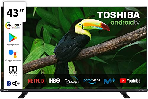 Toshiba-43UA4C63DG-Android-TV-de-43-pulgadas-4K-Ultra-HD-Google-Chromecast-integrado-control-por-voz-mediante-Google-Assistant-conexion-WIFI-y-Bluetooth