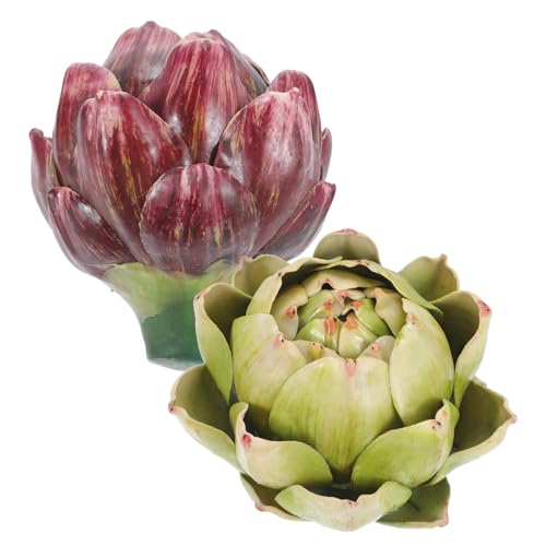 Alcachofas artificiales de plástico FOMIYES pack de 2 unidades para decoración 2
