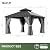 Aoxun 12' x 12' Permanent Hardtop Gazebo with Galvanized Steel Double Roof and Aluminum Frames Outdoor Large Pavilion Gazebo for Patio Deck Garden, Nettings and Curtains Included, Gray