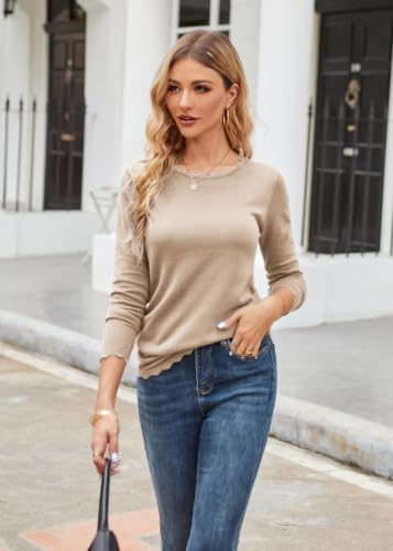 Image of GRACE KARIN Long Sleeve Fall Sweaters for Women Trendy Business Casual Tops