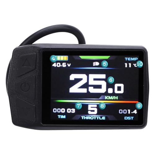 Electric Scooter LCD Display,LCD Panel Meter with USB Charging Port for KT TF01 Controller
