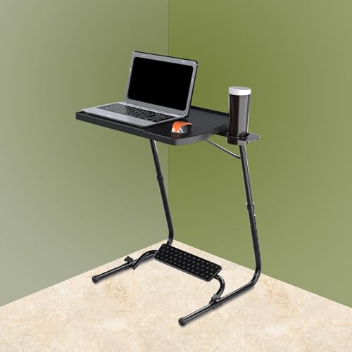 TABLE MAGIC Polypropylene, Carbon Steel - Pro Extended Work Space Laptop Table Mat Finish Laptop Table Multipurpose Height Adjustable Work Study Tv Tr
