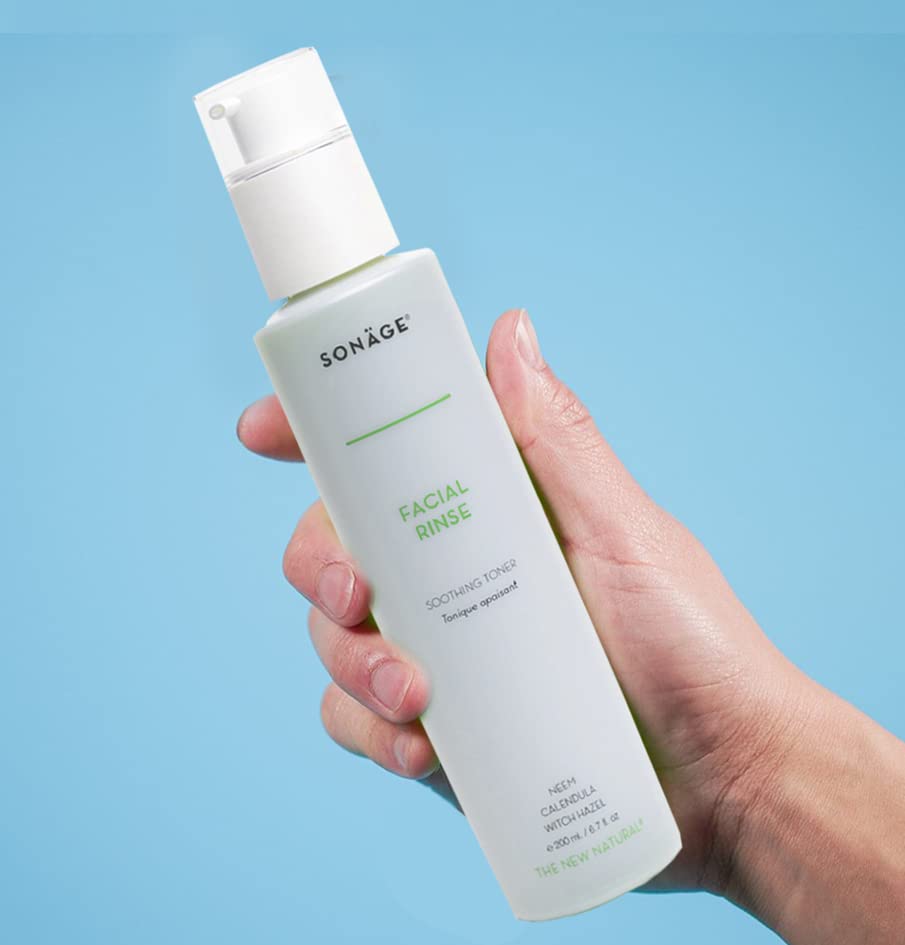 Sonage Soothing Facial Rinse: Alcohol-Free Toner | Calms Redness, pH Balancing for Sensitive Skin