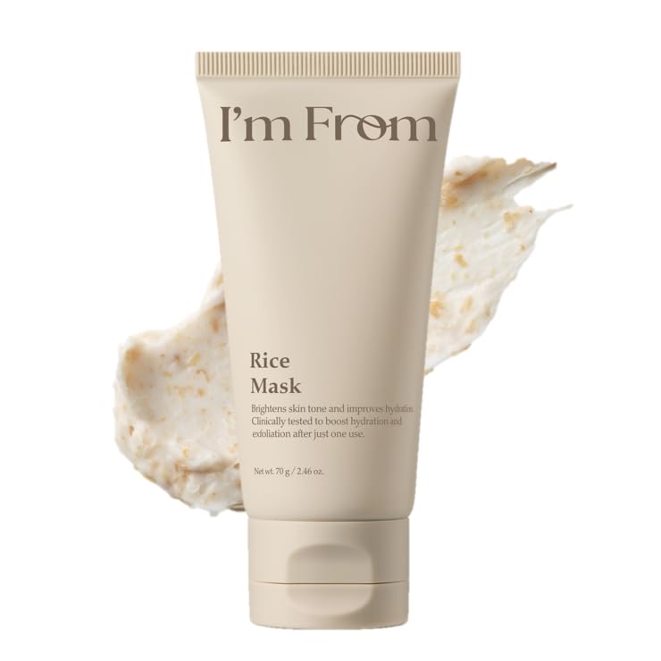 Im From Rice Mask Soft Exfoliating Wash-Off Rice Mask Glass&Dewy Hydration Korean Skin Care 2.37fl.oz