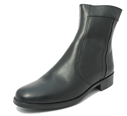 Scimitar Mens Real Leather Zipped Chelsea Ankle Boots Inside Zip Size 8 Black