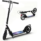 ISE Patinetes Scooter Plegable con Manillar Ajustable 93-107cm, Máx 100kg