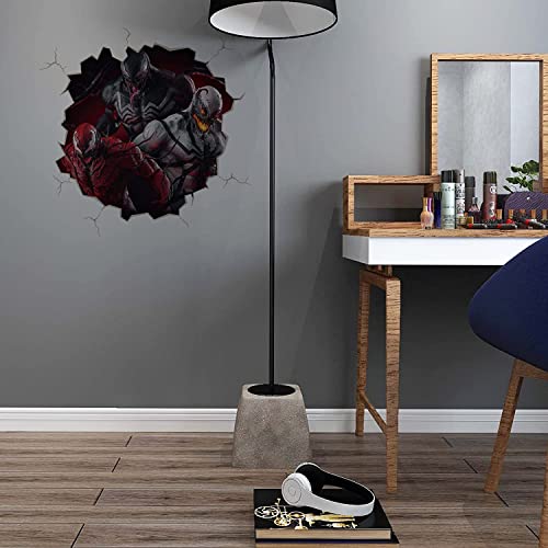 Venom Wall Decals Realistic 3D Wall Stickers, Vinyl Murals For Kids Bedroom Living Room Playroom Nursery Decor(15.7 Inches X 15.7 Inches） #TOP4