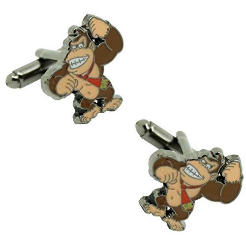 Gemelos Donkey Kong cufflinks de metal para camisas de novio y trajes de hombre