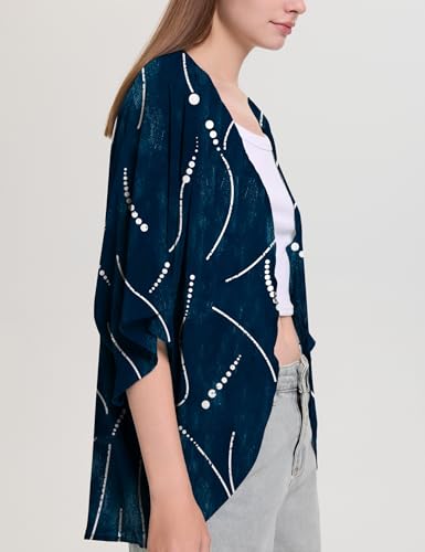 Image of Chunoy Women Short Sleeve Chiffon Kimono Beach Swimsuit Cover Up