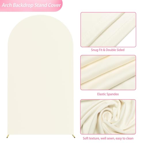 Wokceer 6.6FT Arch Backdrop Stand and Cover Set,Arch Stand with Ivory Cover by Wokceer - Image 5