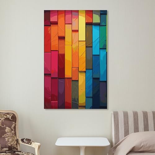 Impression d'art mural sur toile colorée pour salon et bureau moderne