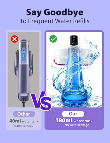 Image of Travel Steamer for Clothes with 180 ml Water Tanks,15s Fast Heat-up,24 g /min Strong Steam Performance, Portable Garment Steamer with Touch Control, LED Display, Steam Iron(White)