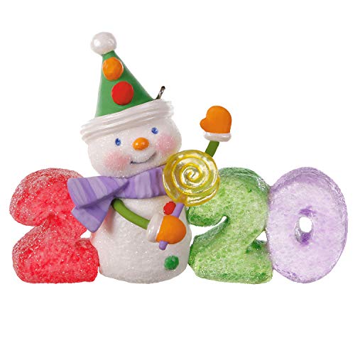 Hallmark Keepsake Plastic Christmas Ornament 2020 Year-Dated, Sweet Decade Candy Snowman