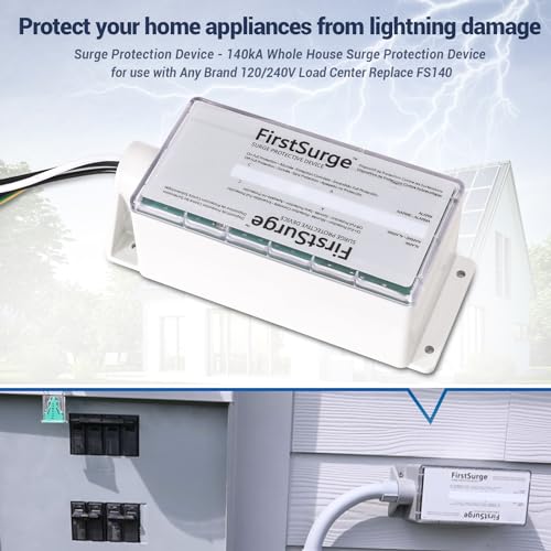 Fenglesha Surge Protection Device - 140kA Whole House Surge Protection Device for use with Any Brand 120/240V Load Center Replace FS140