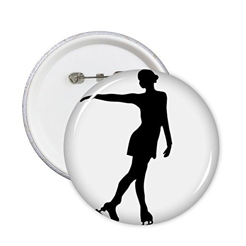 Pins patinage artistique silhouette élégante pour veste et sac de sport d'hiver