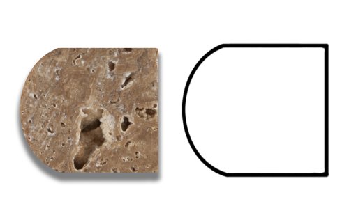 Noce Travertine Honed 3/4 X 12 Bullnose Liner - Standard Quality - Box Of 15 Pcs #TOP2