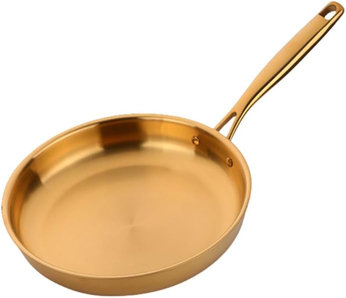 Rainbow 28CM Non-Stick Stainless Steel Frying Pan, Induction Compatible Wok, Versatile Cooking Tool, 1264g, Heavy-Duty, Perfect for Home Chefs