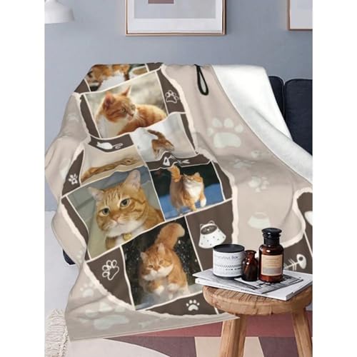 Couverture photo pour animaux de compagnie plaid personnalisé chat