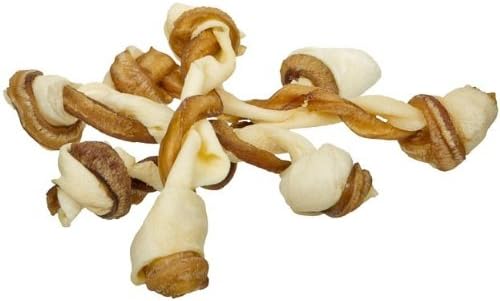 Bully Stick Rawhide Barbells for Dogs (10 Pack) - Natural Bulk Dog Dental Treats & Healthy Chew, Beef Best Low Odor Pizzle Stix