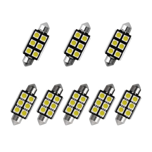 8X-SPEED 8PCS Led Interior Light 5050 bulbs Kit for BMW Z3 E37, Used for Car Interior/Indoor Map Dome/Trunk/License Lights, Etc. (White)