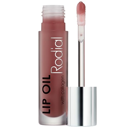 Rodial Lip Oil with Plumping Collagen 4ml – Hydrating Vegan Lip Oil for Fuller, Smoother Lips, Nourishing Lip Care with Cherry, Jojoba & Macadamia Oils, English Rose Gloss Finish