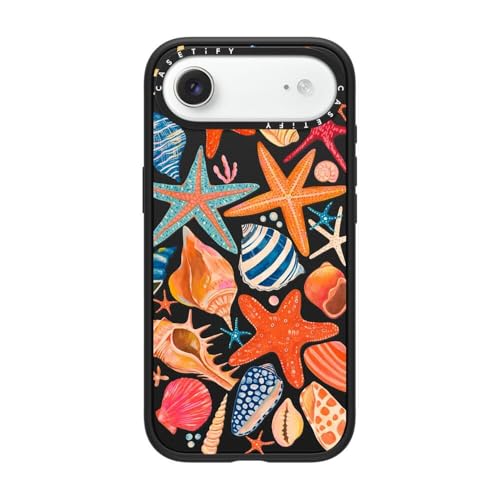 Coque iPhone 17 Air antichoc CASETiFY Impact Magsafe ultra fine motif coquillages