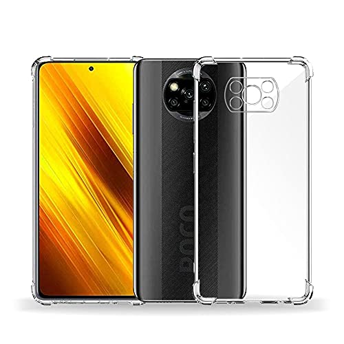 Baiyian Hülle für Xiaomi Poco X3 Pro, Durchsichtig Silikon TPU Schutzhülle für Xiaomi Poco X3 Pro Cover