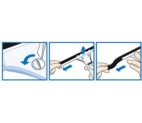 Unger Lâmina de rodo de borracha de substituição de corte profissional, 45,72 cm