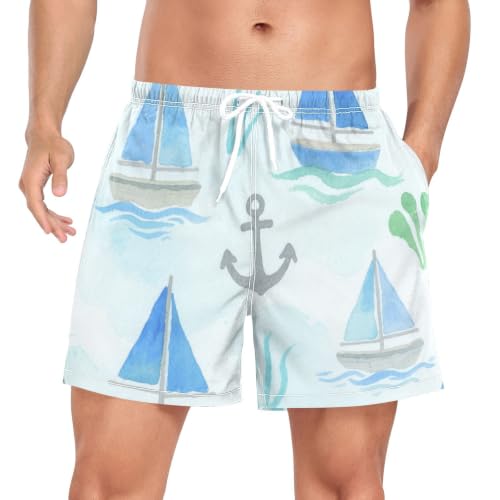 Bañador de hombre para correr y disfrutar la playa con divertidos pantalones cortos azules