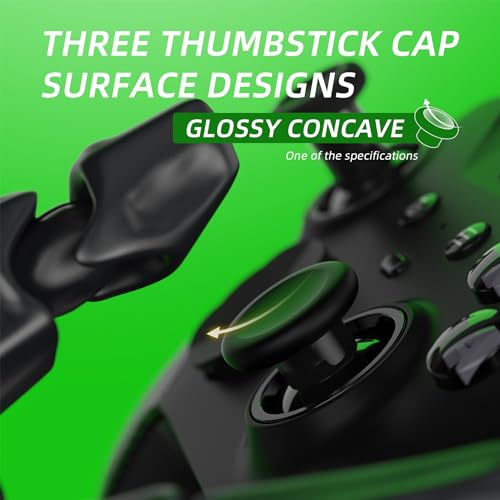 Image of eXtremeRate 6 in 1 Metal Thumbsticks Replacement for Xbox Elite Series 2 Controller, Swappable Magnetic Joysticks Accessories Parts for Xbox Elite Series 2 Core Controller - Metallic Black