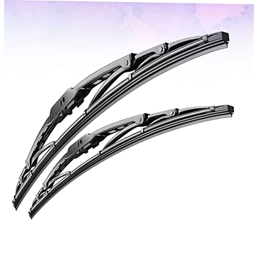 Milisten 2Pcs 21 Lâmina De Limpador De Pára-Brisa De Metal Preto Limpadores De Pára-Brisa De Osso Li
