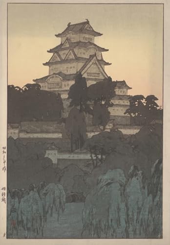 Tableau Château de Himeji Hiroshi Yoshida poster vintage déco chambre adulte 60x90