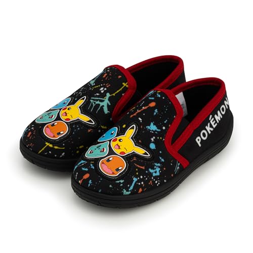 Pokémon Chaussons pour enfants - Chaussures d'intérieur motif Pikachu - Chaussures d'intérieur...