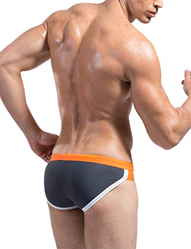 MIZOK Men's Quick Dry Swim Briefs Bikini Swimsuit Board Shorts with Adjustable Drawstring4