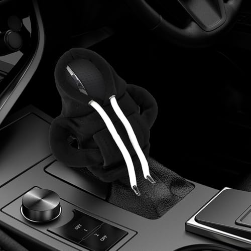 1 Pieza Shift Knob Hoodie,Sudadera Palanca Cambios,Pomo para Palanca de Cambios,Cubierta para Palanca de Cambioscubierta con Capucha,Funda Cubierta Palanca Cambios,Sudadera Marchas Coche-Negro - imagen 4