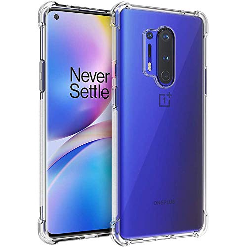 Image of TheGiftKart Crystal Clear Back Cover Case for OnePlus 8 Pro | Raised Bumps for Camera & Screen Protection | Ultra Clear Soft Silicone Back Cover Case for OnePlus 8 Pro (TPU, Transparent)