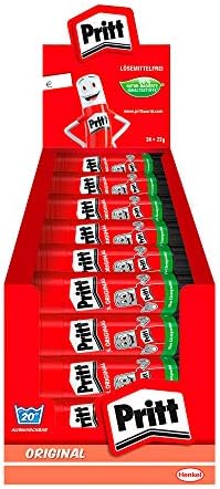 Pritt PKS22 Glue Stick Box Display with 24 Glue Sticks, Original, 22 g Each