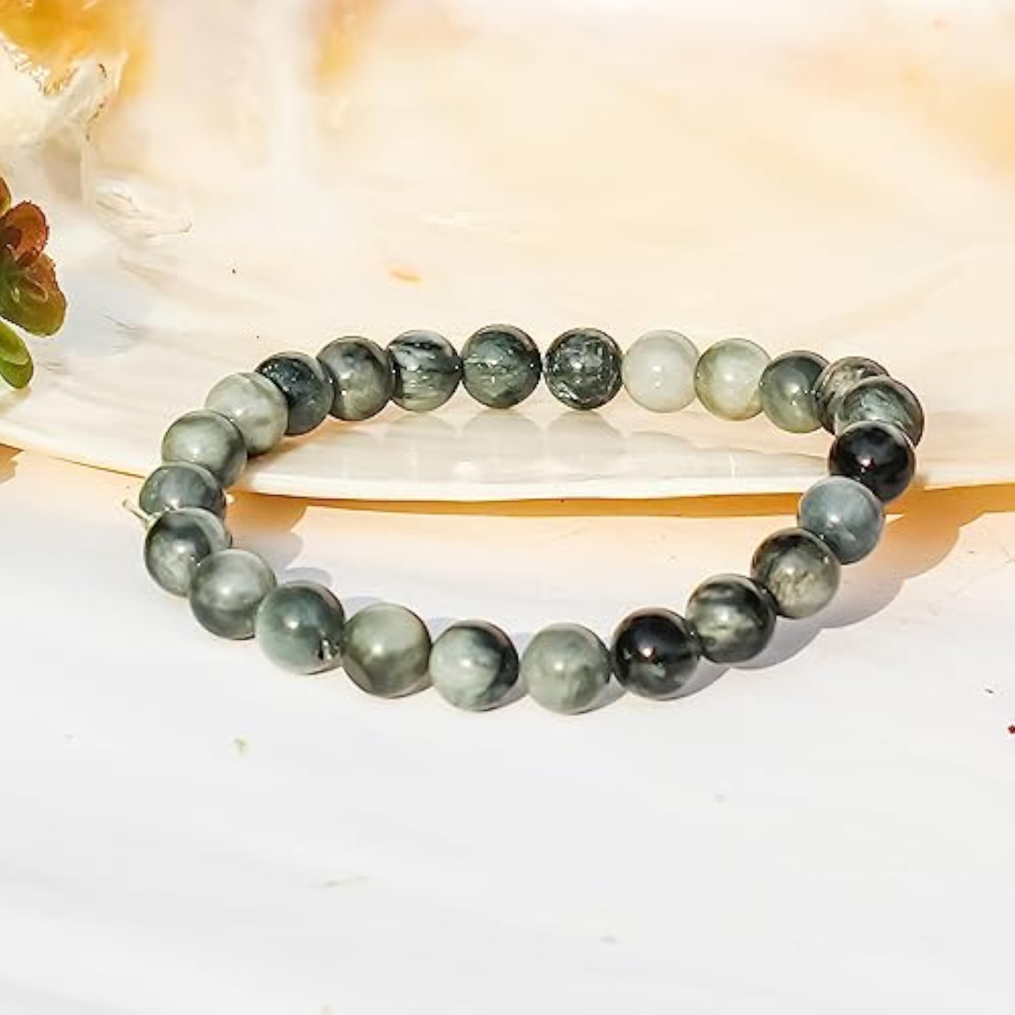 Natural Cat's Eye Bead Healing Bracelet, Positive Energy